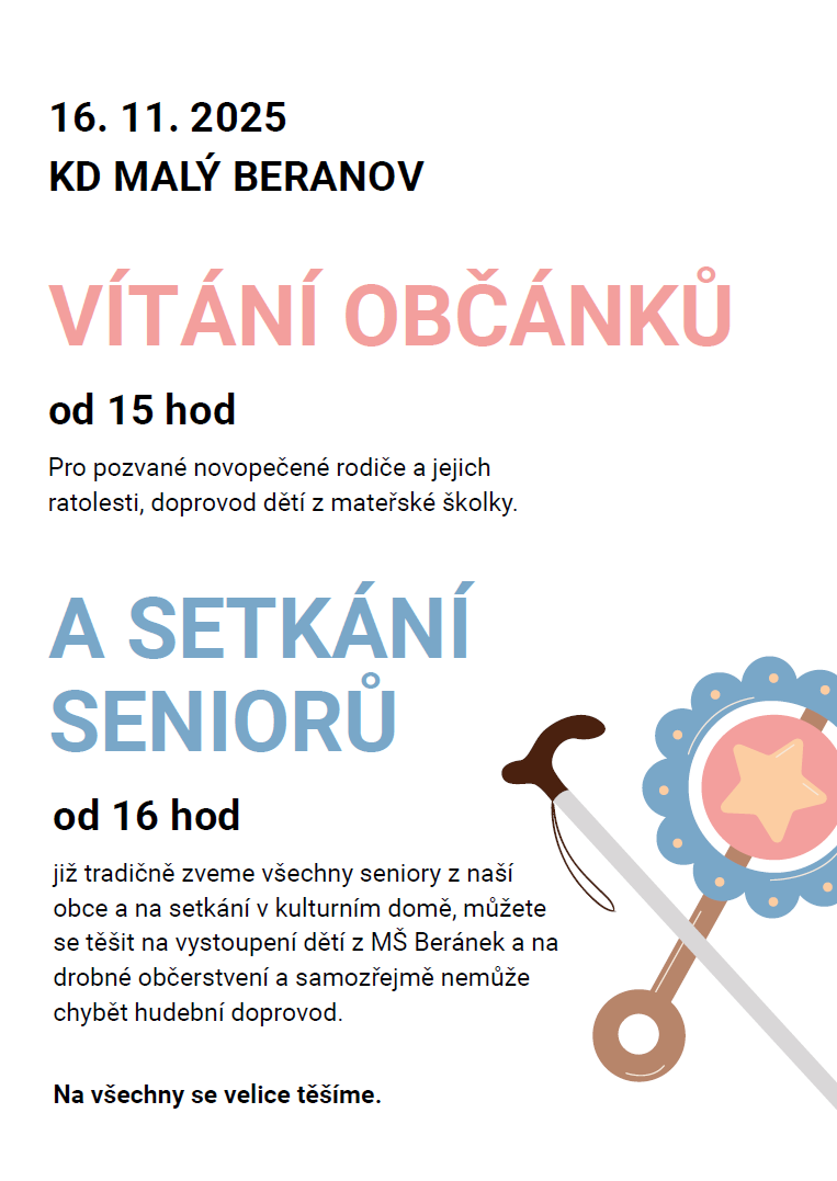 Vítání občánků a setkání seniorů