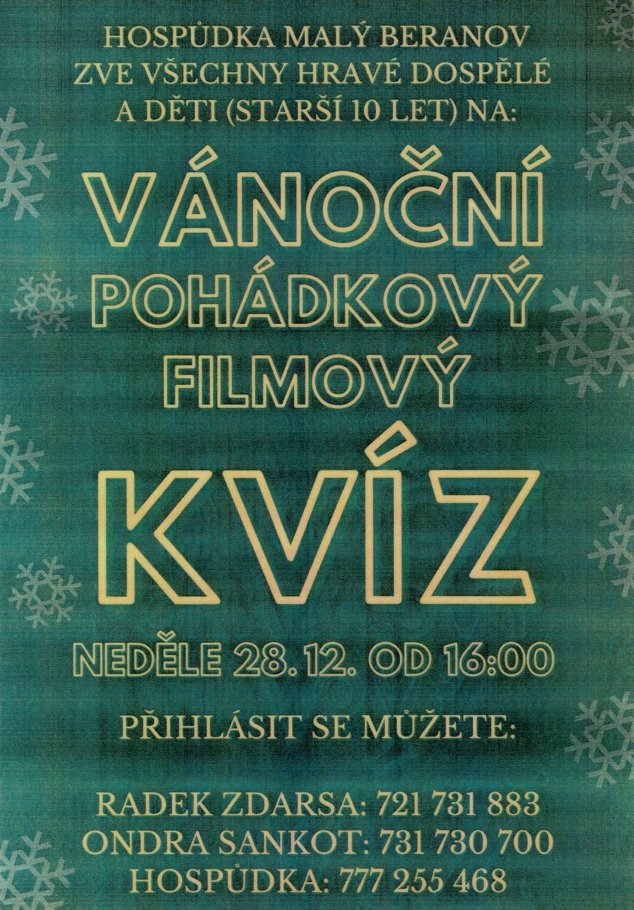 Vánoční pohádkový filmový kvíz