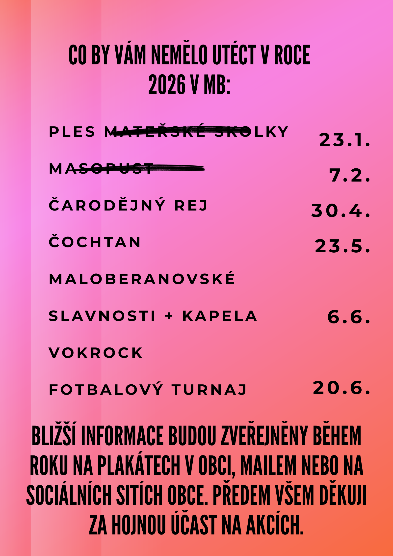 Co by Vám nemělo utéct