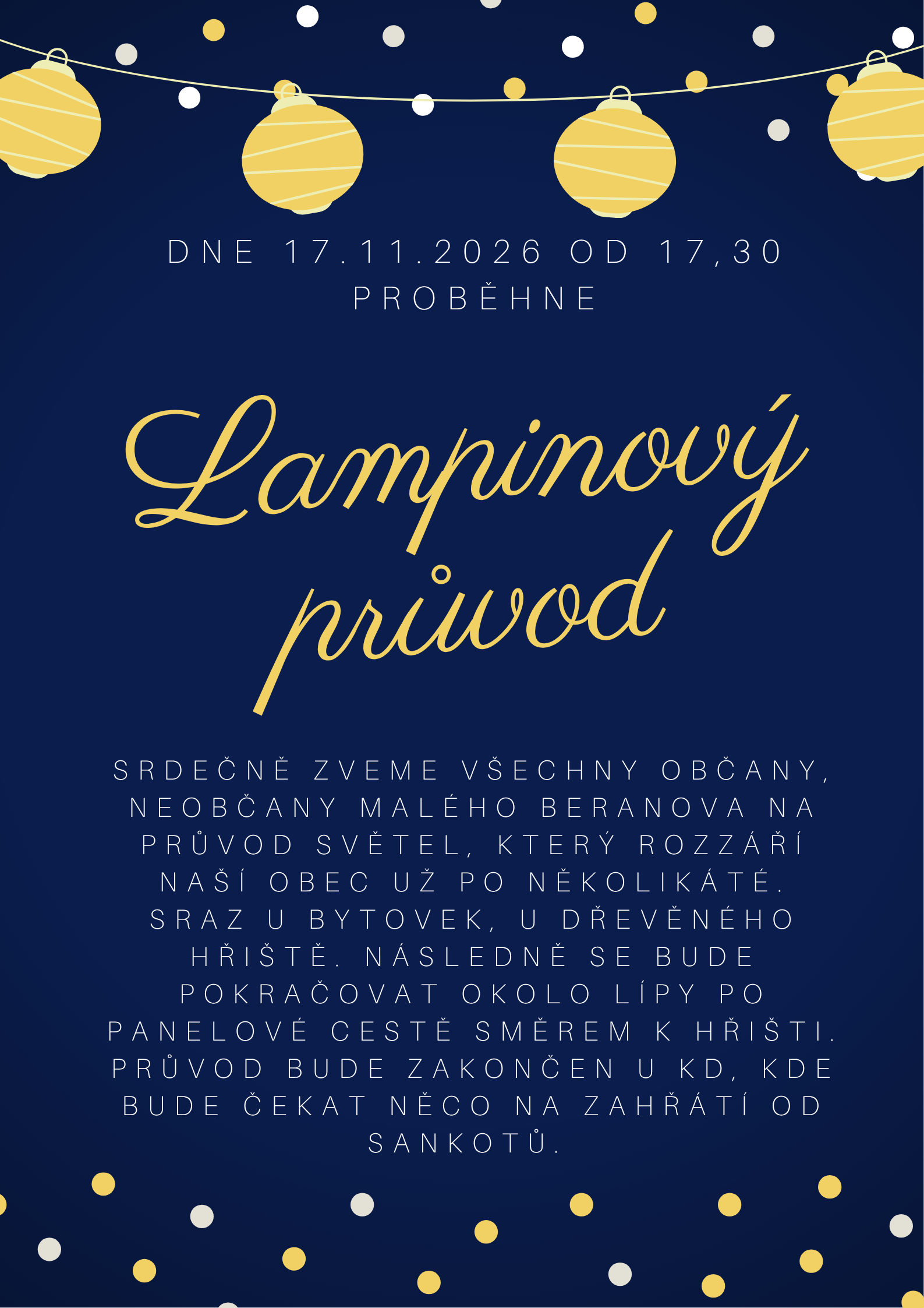 Lampionový průvod 2026